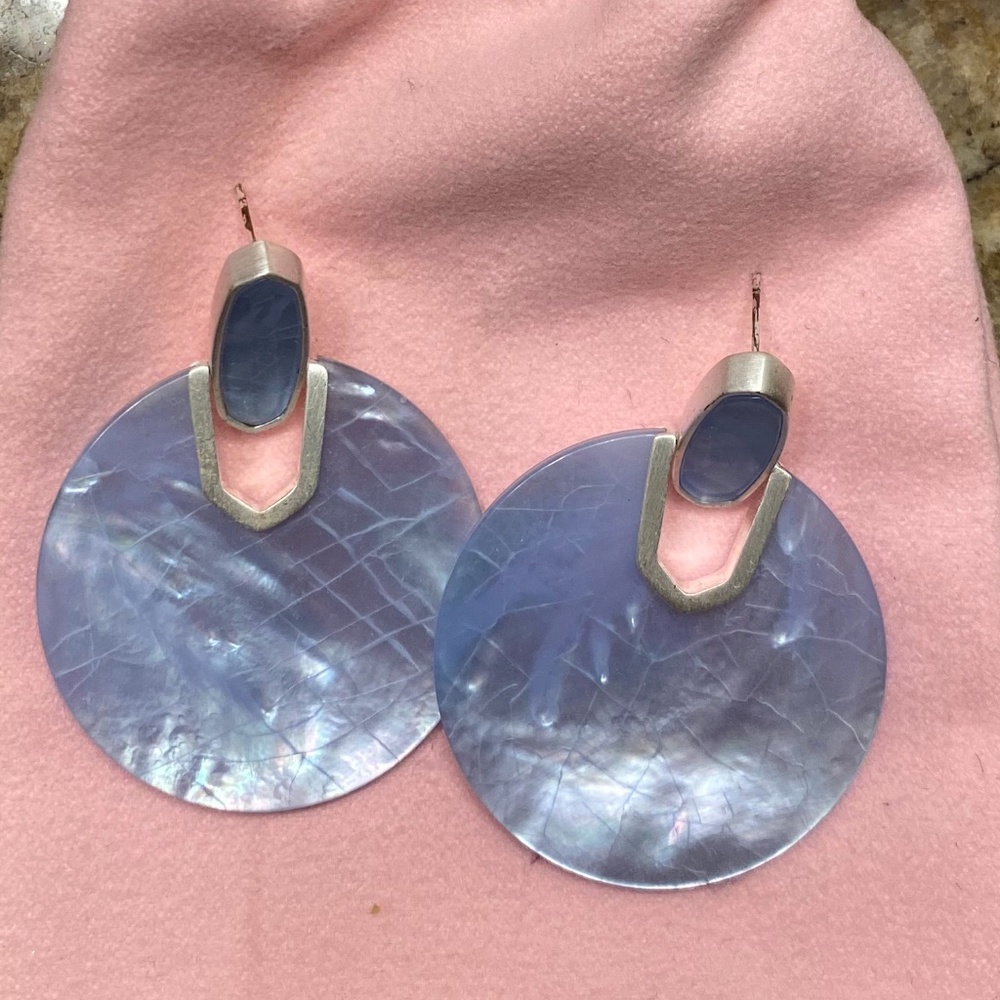 Kendra Scott Statement Earrings in Light Blue